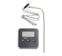 Thermomètre à Viande pour Barbecue Numérique Alarme, Noir | Plage 50°c à 70°c, Support Intégré et Aimant Arrière, pour Cuisson et Pâtisserie