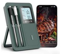 Thermomètre à viande sans fil Bluetooth avec 2 sondes et écran LCD