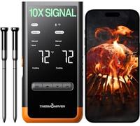 Thermomètre à viande sans fil Bluetooth avec 6 capteurs et précision NIST pour le barbecue et la cuisine