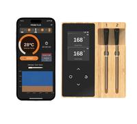 Thermomètre à viande sans fil Bluetooth double sonde avec écran