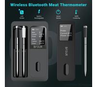 Thermomètre à viande sans fil Bluetooth, sondes étanches IP67 avec Booster d'écran LCD, Rechargeable pour grillades, fumeur, four barbecue 1 Probe BF-30