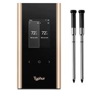 Thermomètre à viande Typhur Sync Gold, sans fil, avec 2 sondes fines, compatible avec l'application mobile