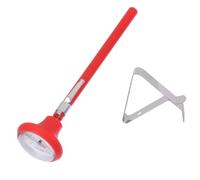 Thermomètre Alimentaire avec Clip, Sonde Acier Inoxydable Argenté | Haute Précision, Résistance à Chaleur Froid, Pince Incluse, Usage Barbecue, Four, Café