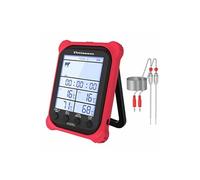 Thermomètre alimentaire Ibtissam avec double sonde et minuteur 3,6 écran rouge