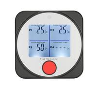 Thermomètre alimentaire intelligent sans fil avec alarme pour la cuisson au barbecue noir