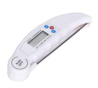 Thermomètre Alimentaire Numérique Pliable pour Barbecue Cuisine | Mesure Précise, Large Plage de Température, Lecture Facile, Sonde en Acier Inoxydable et Plastique Blanc