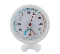 Thermomètre analogique hygromètre mesureur précis de température | Utilisation intérieure et extérieure, plastique ABS, diamètre 12,5 cm, pour échelle de -30 à 50 °C