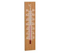 Thermomètre analogique intérieur / extérieur TFA Dostmann en chêne 12.1054