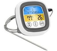 Thermomètre barbecue blanc sans fil avec six sondes minuterie de cuisson aliments application gratuite pour four viande grill Blanc G