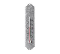 Esschert Design Thermomètre mural intérieur/extérieur jardin Zinc 30 cm OZ10