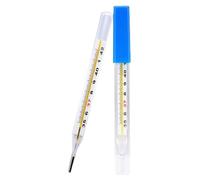 Thermomètre clinique, en verre, plage de mesure 35 °C-42 °C, longueur env. 11,5 cm, mesure précise, convient aux enfants et aux adultes