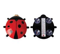 Thermomètre coccinelle - L 4,6 x l 17 x H 17,1 cm - Rouge Rouge G