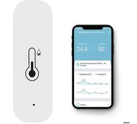 Thermomètre Connecté WiFi Tuya, hygromètre intérieur moniteur distance alarme notification (1pc) .