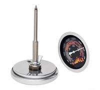 Thermomètre Cuisine Analogique pour précis pour et Barbecue - Grand pour cadran Lisible Sonde Acier Inoxydable Cuisson Four Rôtissoire Pâtisserie pour gril Fumoir(White (50-400℃))