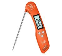 Thermometre Cuisine avec écran LCD pour Viande, BBQ, Steak, Huile, Lait, Vin orange