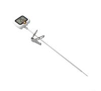 Thermomètre Cuisine Digital avec Clip Acier Inoxydable | Sonde rotative 180 degrés, mesure angle pour facile, évite brûlures, parfait fritures profondes
