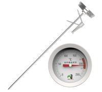 Thermomètre Cuisine en Acier Inoxydable pour Bonbons et Sirop | Pince à Trou Unique Incluse, Mesure Précise pour Friture, Confiture et Sucre, Usage Domestique
