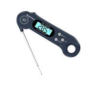 Thermomètre Cuisine Pliable avec Ecran LCD ,Lecture Rapide de 3 Sec pour BBQ Yaourt Chocolat bleu