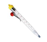 Thermomètre Cuisine pour Sirop, Acier Inoxydable, en Verre Trempé | Thermomètre Alimentaire, Thermometre pour Sirop, Stérilisateur Bocaux, Cuisson du Sucre, Friture Profonde Couleur Aléatoire