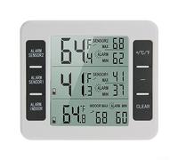 Thermomètre d'alarme pour réfrigérateur, thermomètre numérique pour congélateur, intérieur et extérieur sans fil pour congélateur, station météo avec télécommande