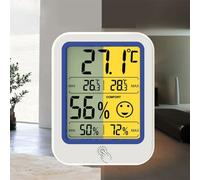 Thermomètre d'ambiance numérique et hygromètre, moniteur précis de température intérieure avec icônes de confort, mises à jour rapides, interrupteur Celsius/Fahrenheit, support magnétique pour bureau