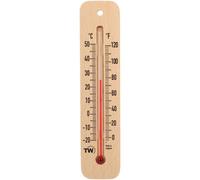 Thermomètre d'ambiance traditionnel en bois pour mesurer la température ambiante, peut être utilisé à l'intérieur ou à l'extérieur, idéal pour la maison, le bureau, le jardin, la serre ou le garage