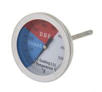 Thermomètre de barbecue analogique en acier inoxydable avec échelle à code couleur, pour fumeurs de charbon de bois, plage de 0 à 550 °C, design facile à monter