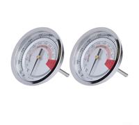 Thermomètre de barbecue en acier inoxydable - Mesure exacte de la température - Accessoire de rechange - M10 x 45 mm - Pour extérieur, cuisine, camping