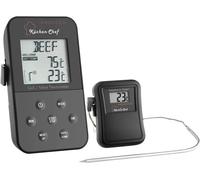 Thermomètre de barbecue numérique TFA Dostmann 14.1504 capteur filaire, alarme, avec minuteur, surveillance de la température à
