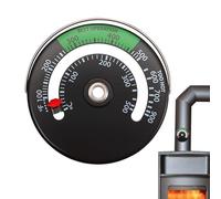 Thermomètre de conduit magnétique - Indicateur de température fiable, boîtier résistant à la chaleur, cadran transparent avec coloré | pour poêles à bois et systèmes à granulés