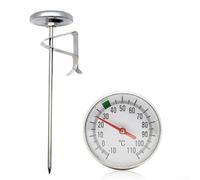 Thermomètre de cuisine avec sonde de 145 mm de long pour rôtir | Sonde en acier inoxydable de 145 mm, précision de ± 2 °C, boîtier robuste, idéal pour les rôtis épais