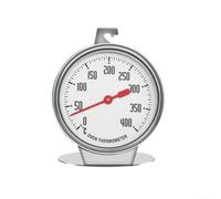 Thermomètre de cuisine en acier inoxydable suspendu pour four à pizza | Mesure précise de 0 à 400 °C, idéal pour rôtir et cuire, corps en acier inoxydable durable