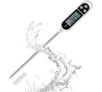 Thermomètre de cuisine numérique à écran LCD avec longue sonde, lecture instantanée, pour la pâtisserie, les grillades, le lait pour bébé, l'eau (-50 °C à +300 °C)