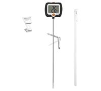 Thermomètre de cuisine - Outil de mesure alimentaire avec sonde longue | et crochet pour casserole | thermomètre pour huile de friture avec écran orientable | pour restaurant, cuisson, barbecue
