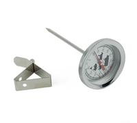 Thermomètre de cuisson analogique 0 °C à 120 °C en acier inoxydable pour four et barbecue à basse température, sonde en acier inoxydable résistant à la chaleur, cuisiniers à domicile et amateurs de