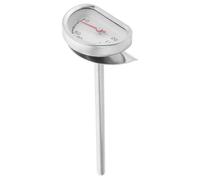 Thermomètre de Cuisson Argenté en Acier Inoxydable, pour Huile | Thermomètre Sucre, Thermomètre à Lait Inoxydable, Thermomètre à Liquide, Test Huile Friteuse