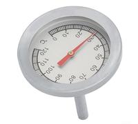 Thermomètre de cuisson bimétallique en acier inoxydable 0-120 °C, facile à installer, jauge de température pour barbecue, camping, sonde compacte pour la cuisson de la viande, de la volaille, argent