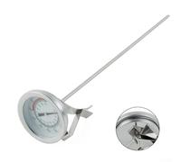 Thermomètre de cuisson en acier inoxydable - Jauge de température d'huile de friture - Résistant à la chaleur - Thermomètre alimentaire pour rôtir la dinde (20 cm)