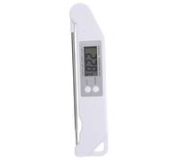 Thermomètre de Cuisson Pliable à Sonde, Affichage Lcd, Acier Inoxydable | Plage Large 50°c à 300°c, Lecture Rapide 4 à 7 Secondes, Blanc, pour Hôtel et Restaurant