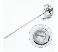 Thermomètre de cuisson professionnel en acier inoxydable pour four, grill et barbecue avec cadran transparent pour surveiller la température de la viande jusqu'à 200 degrés