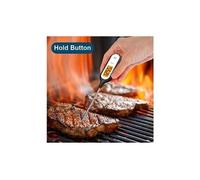 Thermomètre de cuisson thermomètre barbecue sonde se pliant haute précision - noir