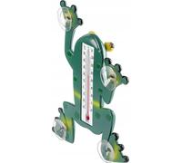 Thermomètre de fenêtre - Extérieur - Ventouse - Autocollant - Motif grenouille - Vert