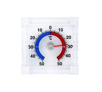 Thermomètre de fenêtre - VELAMP - Autocollant transparent - Intérieur/Extérieur - Plage -50°C à +50°C