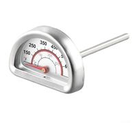 Thermomètre de four à barbecue en acier inoxydable, double échelle Fahrenheit, jauge bimétallique semi-circulaire pour griller rôtir, tige de 73 mm