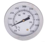 Thermomètre de four BBQ en acier inoxydable avec sonde 50-550C | Bimétal pour cadran, cadran de 52 mm, sonde de 70 mm, résistant à la chaleur, idéal pour griller, rôtir