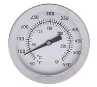Thermomètre de four bimétallique en acier inoxydable, 50-500 °C, double échelle, jauge de température pour rôtir sur la cuisinière, pour une lecture facile du cadran 43 mm