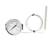 Thermomètre de four en acier inoxydable avec sonde de 10 cm pour chaudières, grille-pain, grille-pain, poêles à bois, face transparente pour une lecture facile dans des conditions de faible luminosité