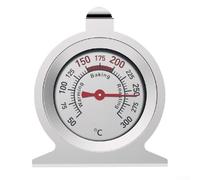 Thermomètre de four mécanique en acier inoxydable résistant à la chaleur avec couvercle en verre précis de 50 à 300 °C, plage de 100 à 700 °F, pas besoin de piles, double support, double échelle pour