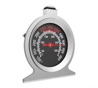 Thermomètre de four mécanique en acier inoxydable résistant à la chaleur avec couvercle en verre précis de 50 à 300 °C, plage de 100 à 800 °F, pas besoin de piles, double support unique, double