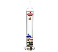 Thermomètre de Galilée en Verre, Forme Cylindre, H 24 cm